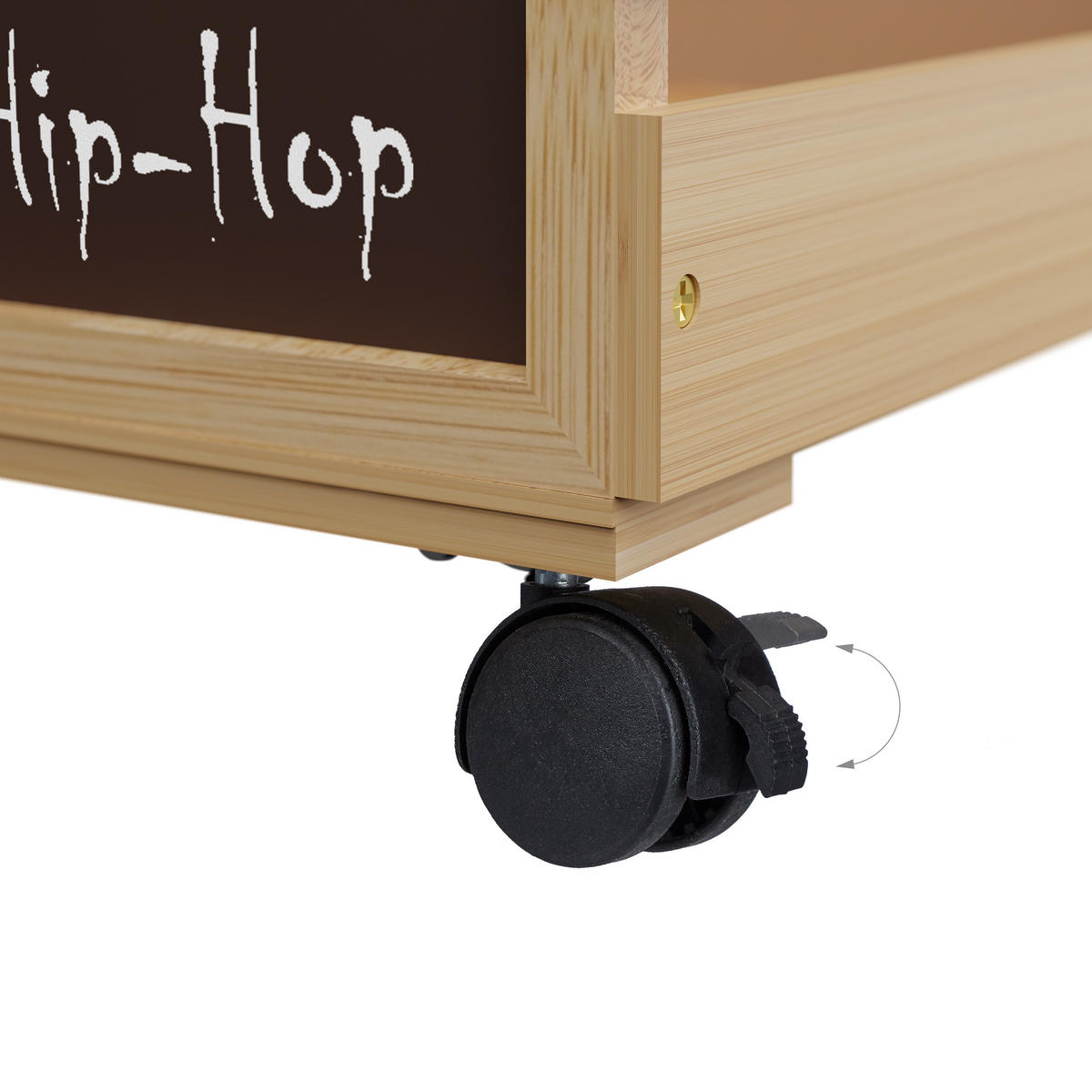 SCHALLPLATTEN-KISTE - Hellbraun, Holz/Holzwerkstoff (43/27/34cm) - Relaxdays
