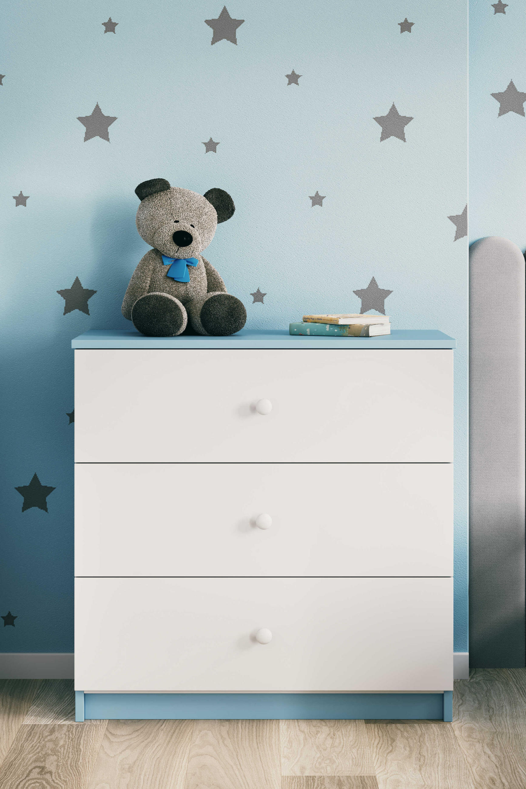 KOMMODE Babydreams ohne Muster 81/81/41 - Blau, Holzwerkstoff (81/81/41cm) - RAUMHIRSCH FURNITURE