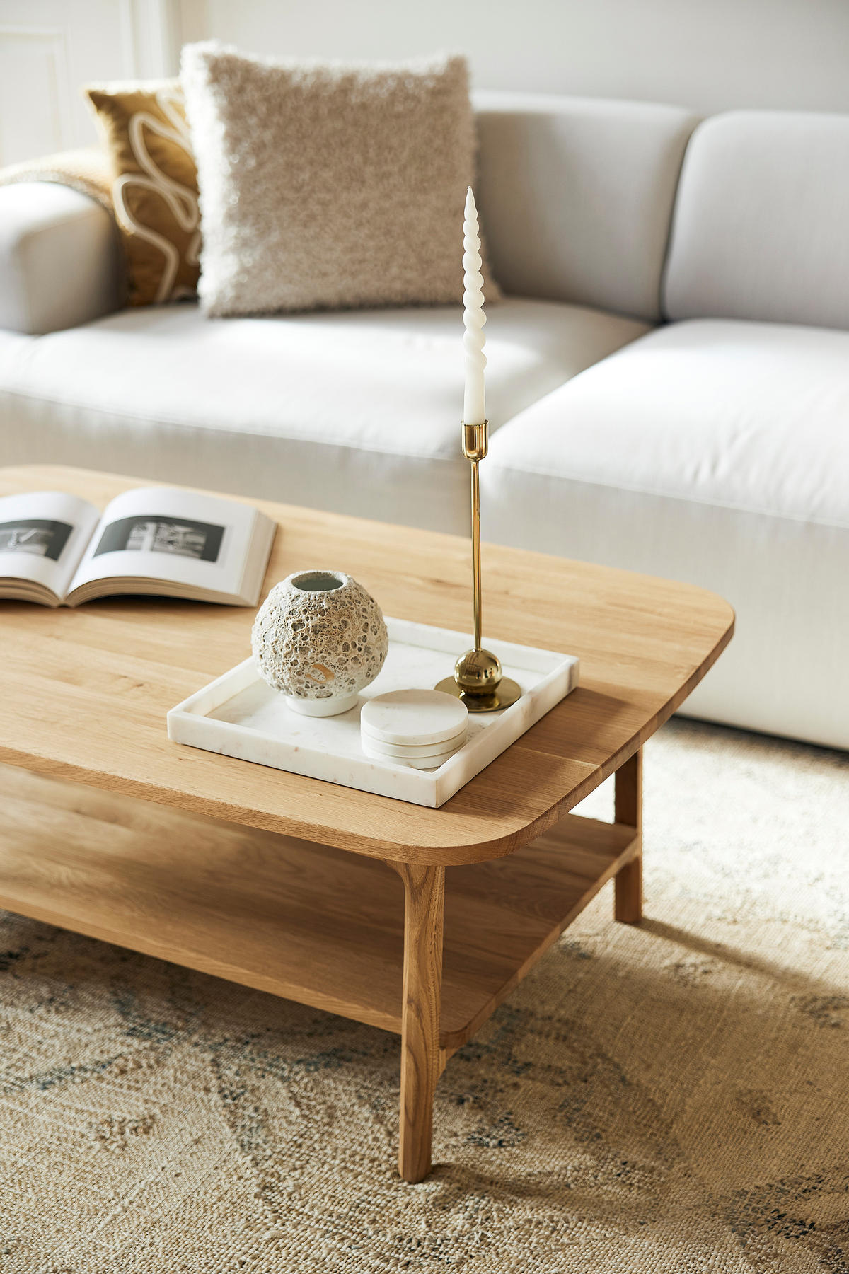 KAFFETISCH PAUL - Wildeiche, Holz (110/70/42cm) - byoak