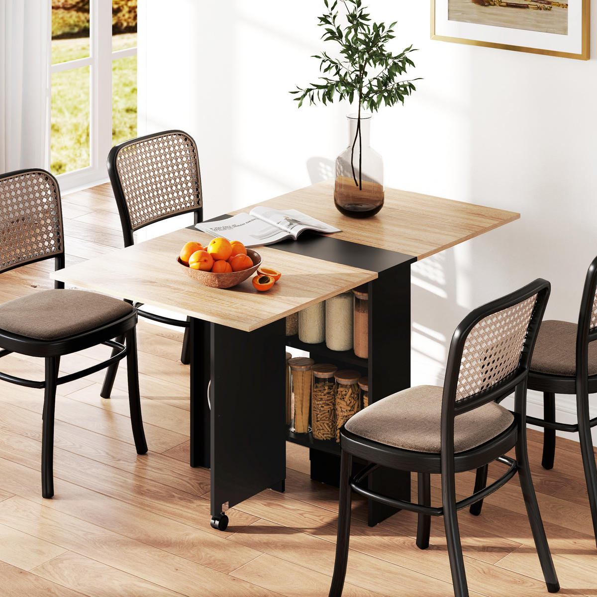 ESSTISCH Ilyvan 75/140/74 cm - Schwarz, Holz (75/140/74cm) - ZMH
