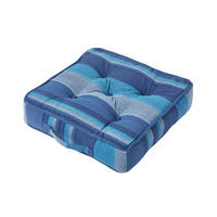 SITZKISSEN Morocco blau gestreift 40/40/8 cm - Blau, Textil (40/40/8cm) - Homescapes