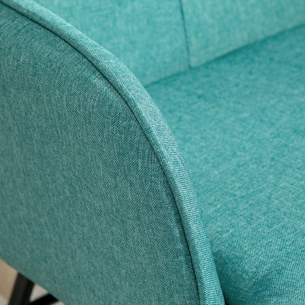 SCHAUKELSTUHL 64/89/90 cm mit Polsterung und Hocker, bis 130 kg belastbar - Dunkelgrün, Textil (89/90/64cm) - BEAOK