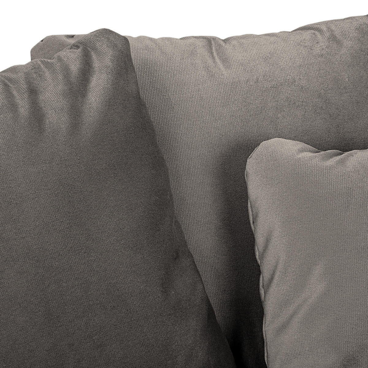 3-SITZER SOFA - Samt - Grau, Textil (228/85/90cm) - home24