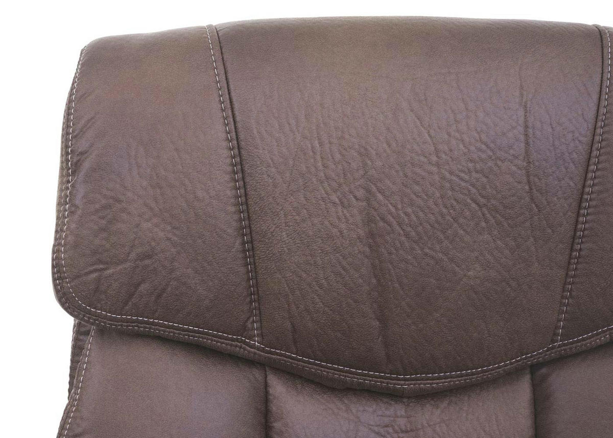 DREHSTUHL HxBxT 120x73x78cm Sitzhöhe 48cm Stoff/Textil Wildleder-Optik Braun - Braun, Kunststoff (73/120/78cm) - PROREGAL