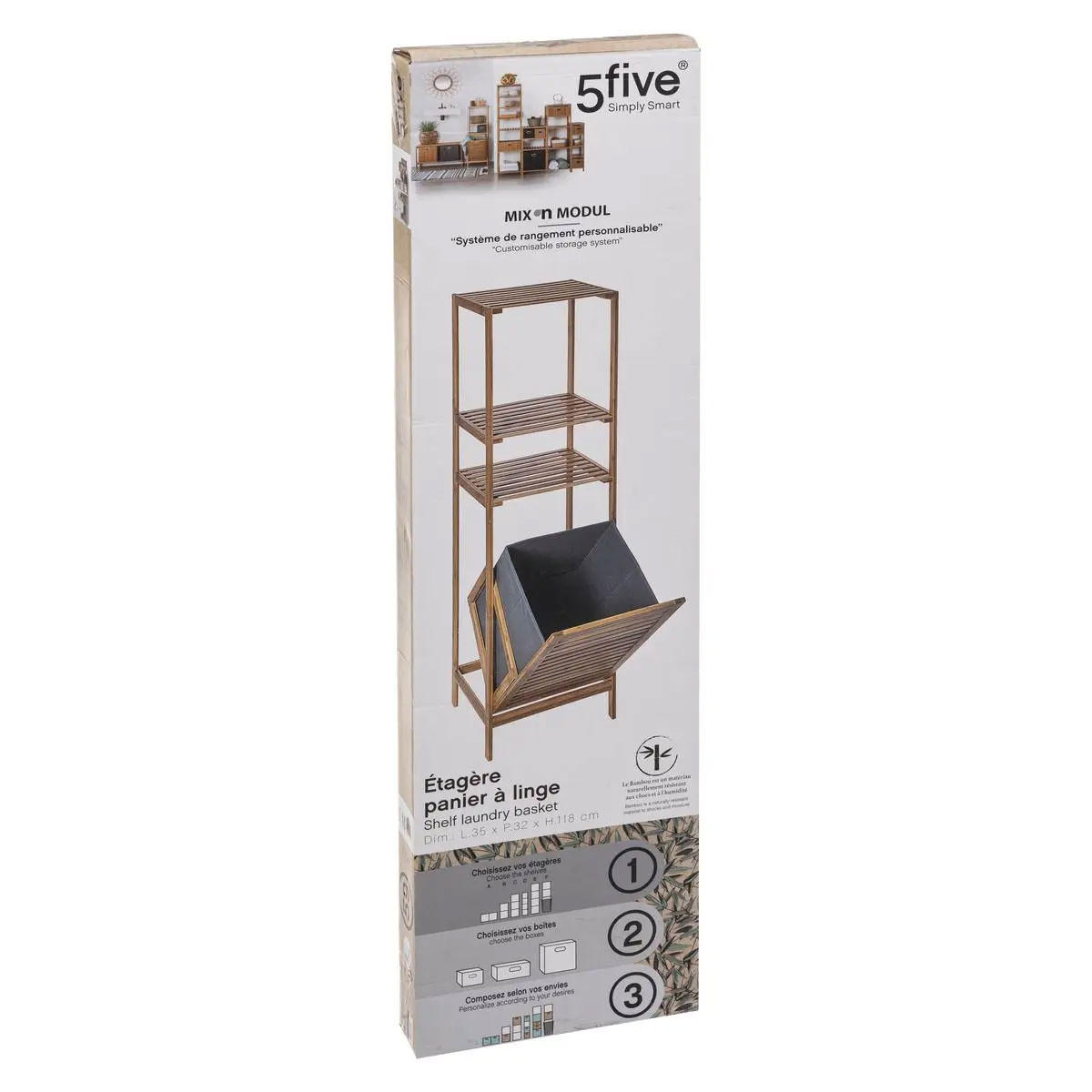 BADREGAL 35/32/118 cm - Braun, Naturmaterialien (32/118/35cm) - 5five Simply Smart