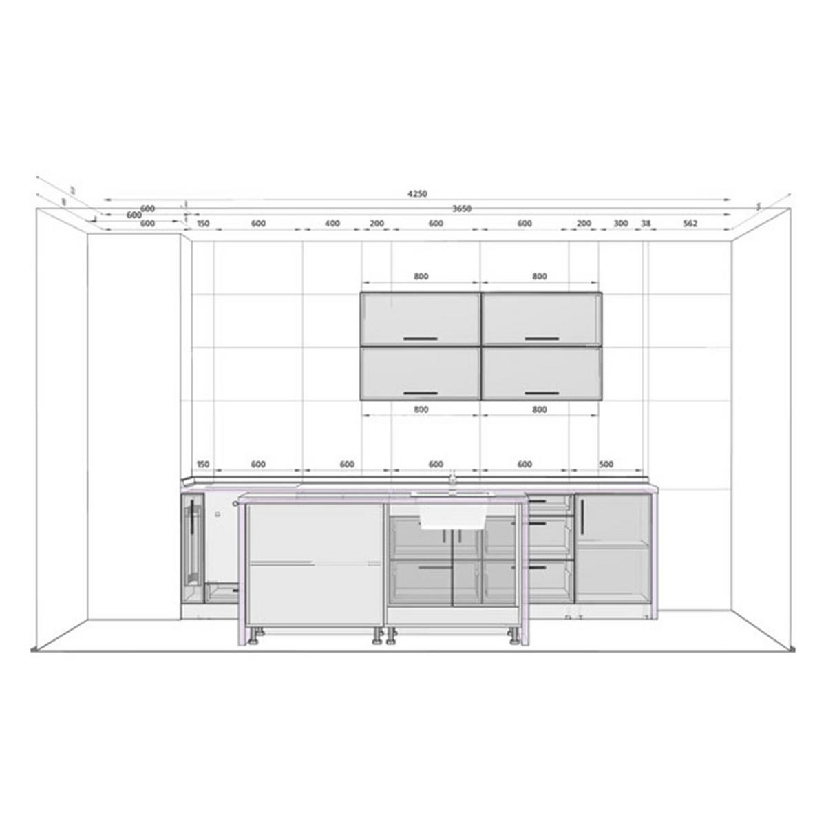 WINKELKÜCHE Platinium grau matt / weiß hochglanz 15-teilig - Weiß/Grau, Holzwerkstoff (305/168/160cm) - Feldmann-Wohnen