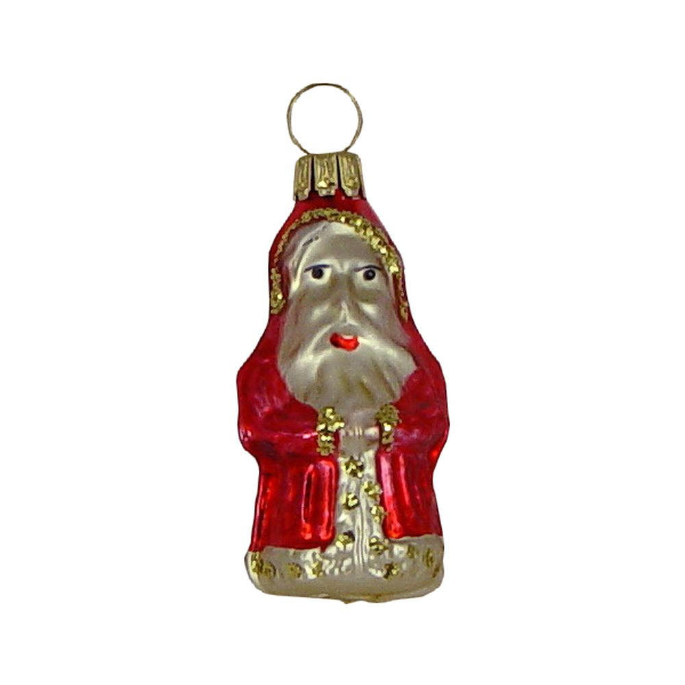 CHRISTBAUMSCHMUCK Weihnachtsmann in Mantel rot 6 cm - Multicolor, Metall (0.1/6/0.1cm)