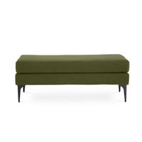BANK/BETTENDE Max Khaki Cord - Schwarz/Grün, Holz/Textil (119/44.5/50.5cm) - Sicaan