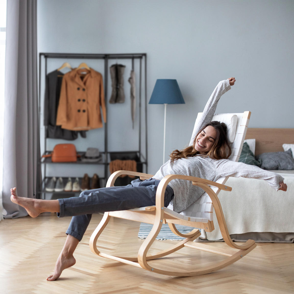 ŠATŇA - čierna, kov/textil (115/180/50cm) - Relaxdays