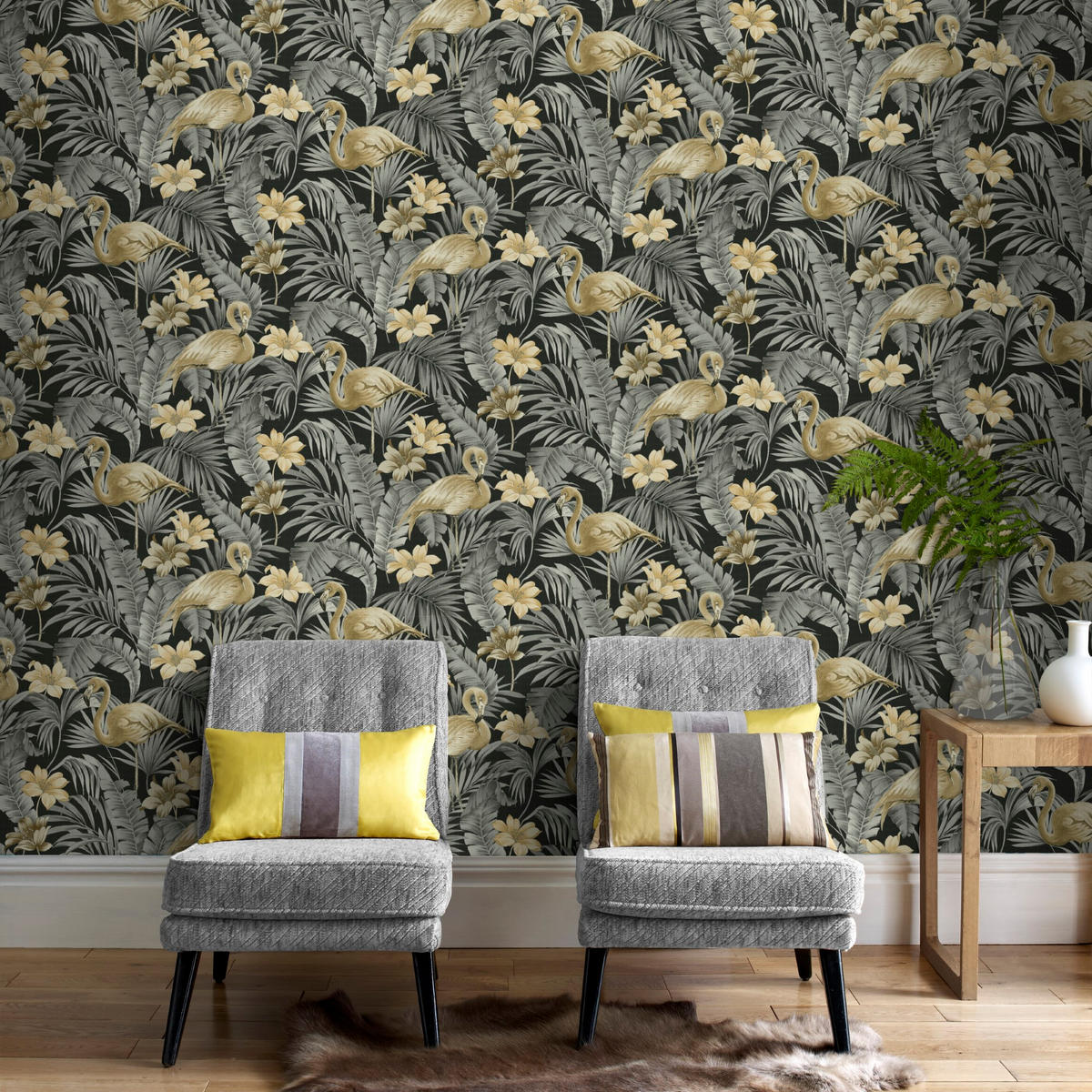 VLIESTAPETE Flamingo - Multicolor, Papier/Kunststoff (52/1000cm) - Superfresco Easy