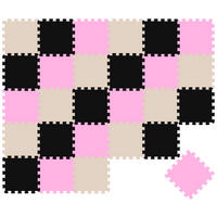 SPIELMATTE ab Null - 270/90 cm Puzzlematte Schwarz - Multicolor, Kunststoff (30/30cm) - Littletom
