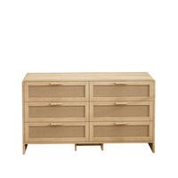 KOMMODE Natur 130/40/74 cm 6 Schubladen - Naturfarben, Holzwerkstoff (130/74/40cm) - PANGIVO