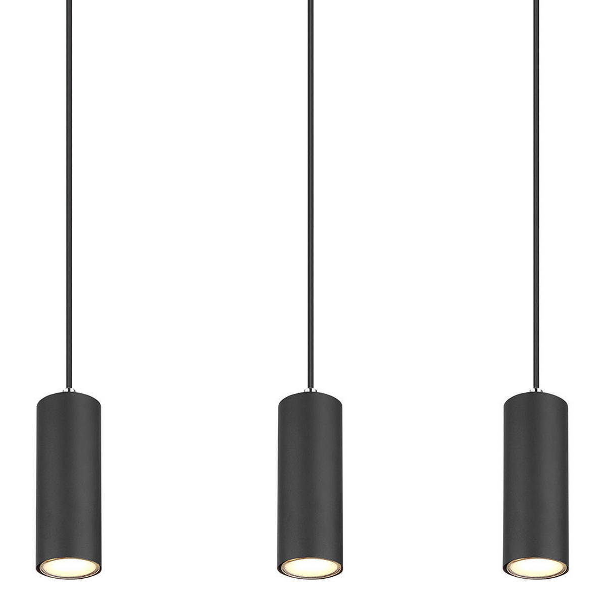 PENDELLEUCHTE Robby Metall Schwarz 6-flammig - Schwarz, Metall (115/6/120cm) - Globo Lighting