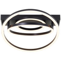 LED DECKENLEUCHTE Pedley Schwarz 38/37/11,5 cm - Schwarz, Kunststoff (38/37/11.5cm) - Brilliant