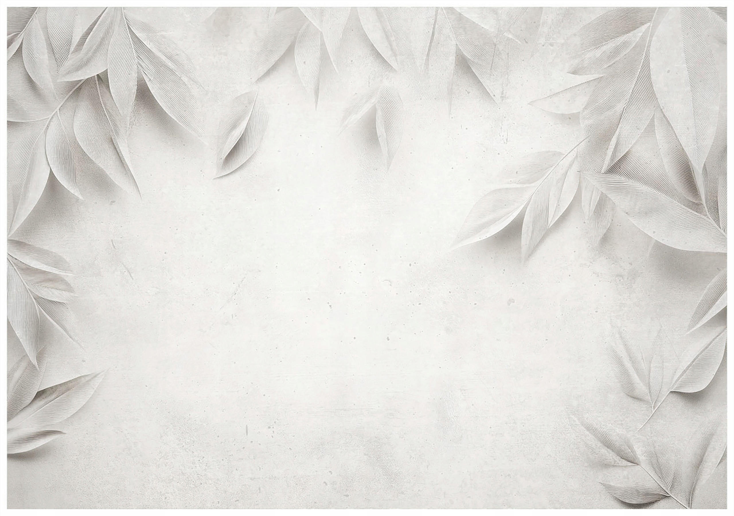 Wallarena FOTOTAPETA s listy šedá vliesová tapeta do obývacího pokoje ložnice 150x105