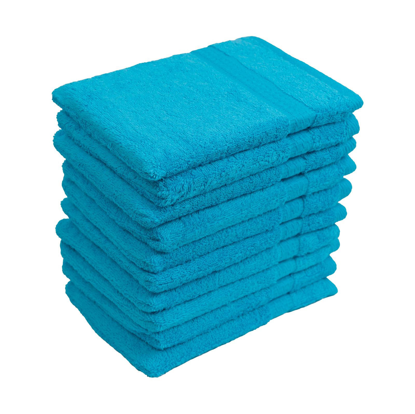 WASCHLAPPEN 16x21 cm aus 100% Baumwolle 500g/m2, 10er Set Waschhandschuhe Türkis - Türkis, Textil (16/21cm) - Carpe Sonno