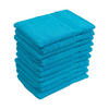 WASCHLAPPEN 16x21 cm aus 100% Baumwolle 500g/m2, 10er Set Waschhandschuhe Türkis - Türkis, Textil (16/21cm) - Carpe Sonno