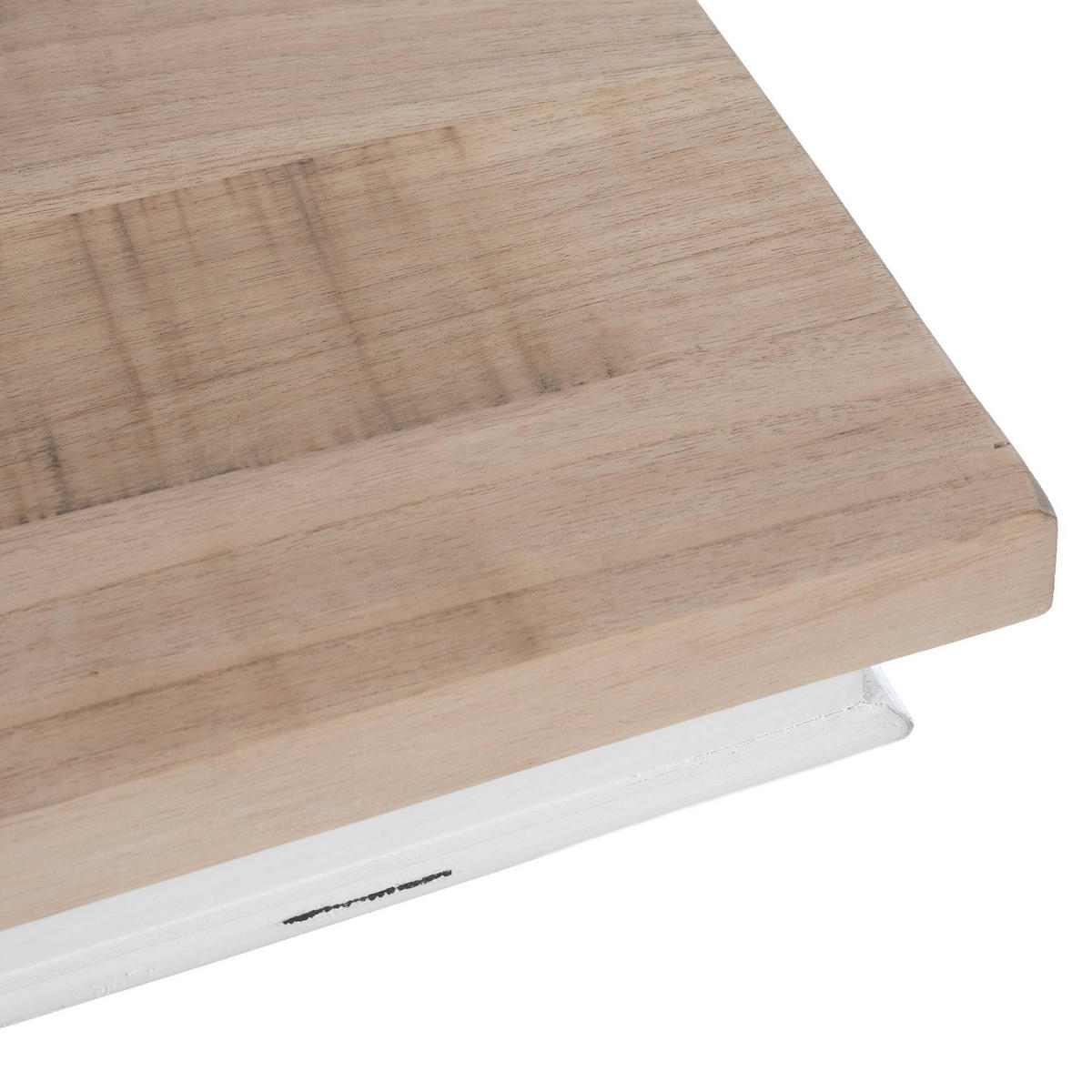 BEISTELLTISCH Siri quadratisch 50x50x65cm Holz Natura-Weiß Kleiner - Multicolor, Holz (50/50/65cm) - DELUKE