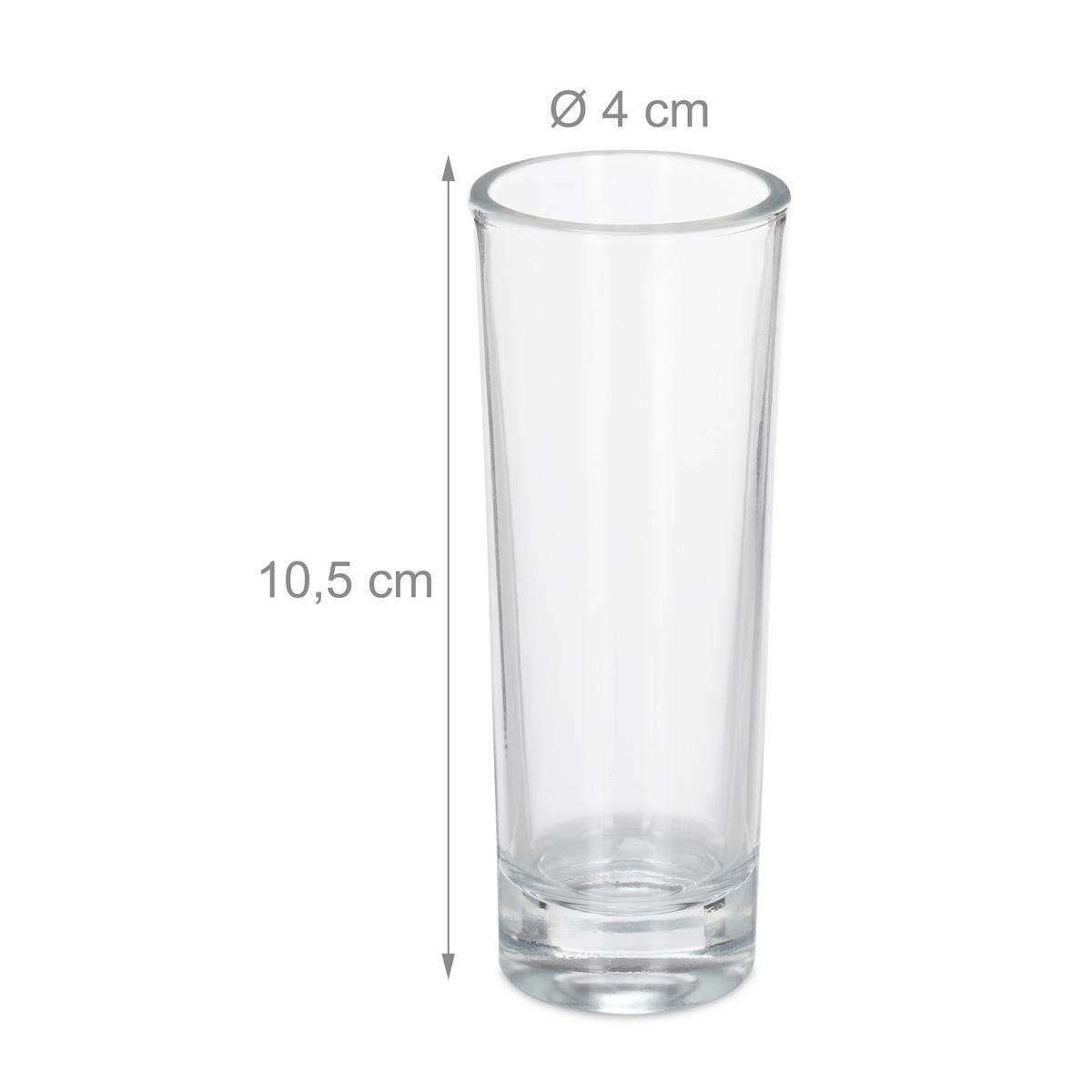 6XSCHNAPSGLAS - Transparent, Glas (0.06L) - Relaxdays
