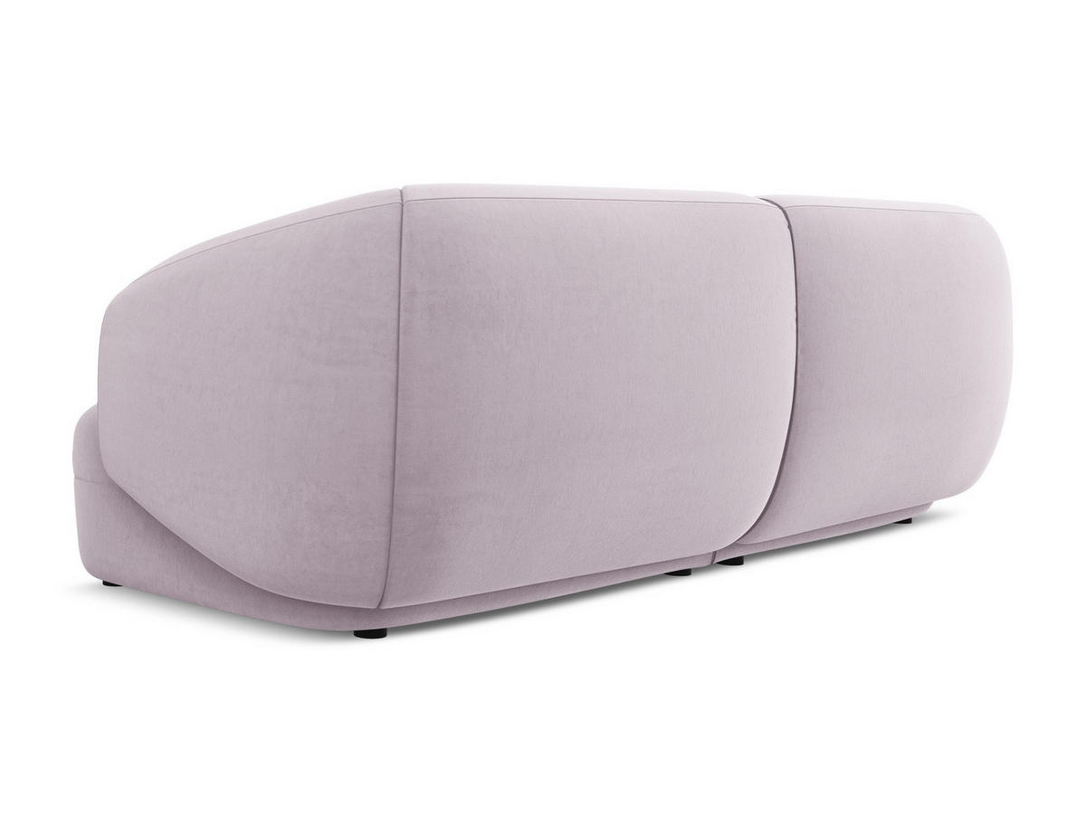 4-SITZER-SOFA Samt Stoff Violett - Lila/Flieder, Kunststoff/Textil (232/81/98cm) - Makamii