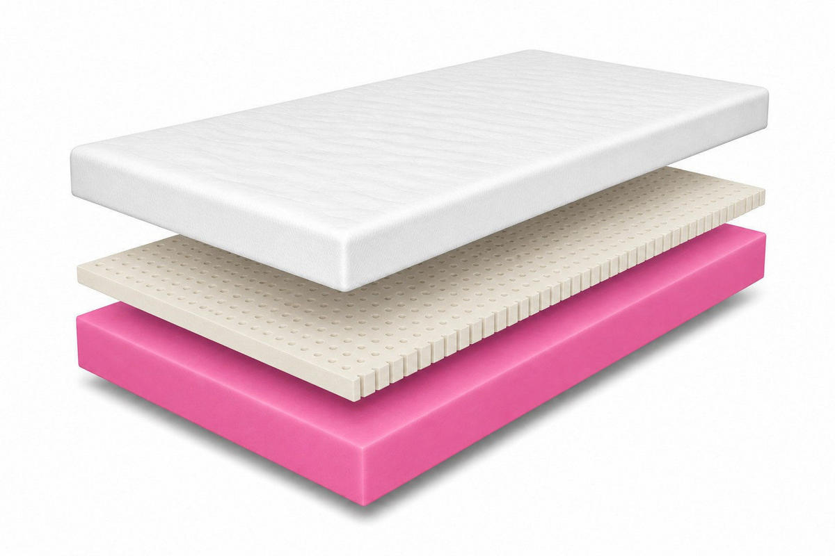 MARPUR TOP5 Latex Topper 160x200 cm H3, 5 cm, Weiß - Weiß, Textil (160/200cm) - Marpur