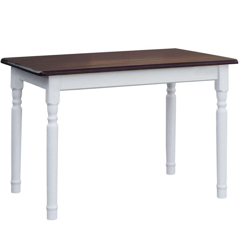 ESSTISCH aus Kiefernholz rechteckig in den Farben Weiß und Nuss 120/70/75 - Nussbaumfarben, Holz (120/70/75cm) - Koma