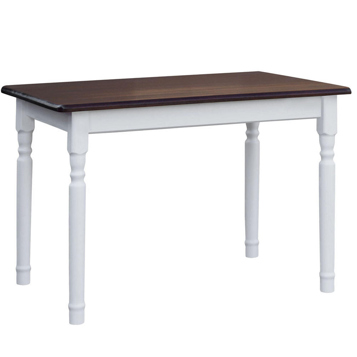 ESSTISCH aus Kiefernholz rechteckig in den Farben Weiß und Nuss 120/70/75 - Nussbaumfarben, Holz (120/70/75cm) - Koma