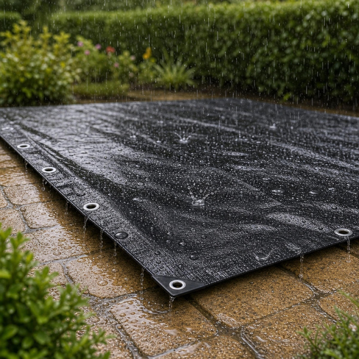 ABDECKPLANE Schwarz wasserdicht 2x3 m - Schwarz, Kunststoff (300/200/0.1cm) - Relaxdays