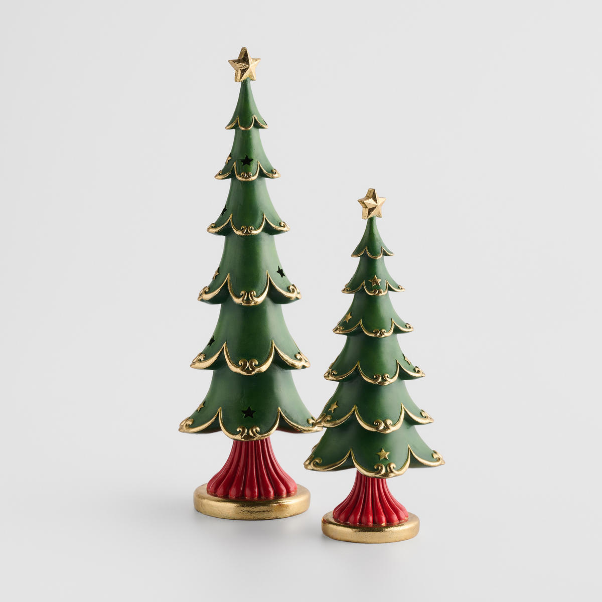 DEKOFIGUR Startree, Grün, 39.8 x 17 cm, Dekorative Weihnachtsdeko - Grün, Kunststoff (17/39.8/17cm) - home&you