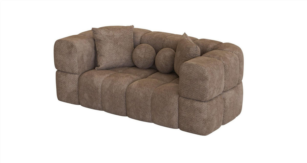 SOFA 2-sitzer Vega - Braun, Holzwerkstoff/Textil (200/77/103cm) - Fun Möbel