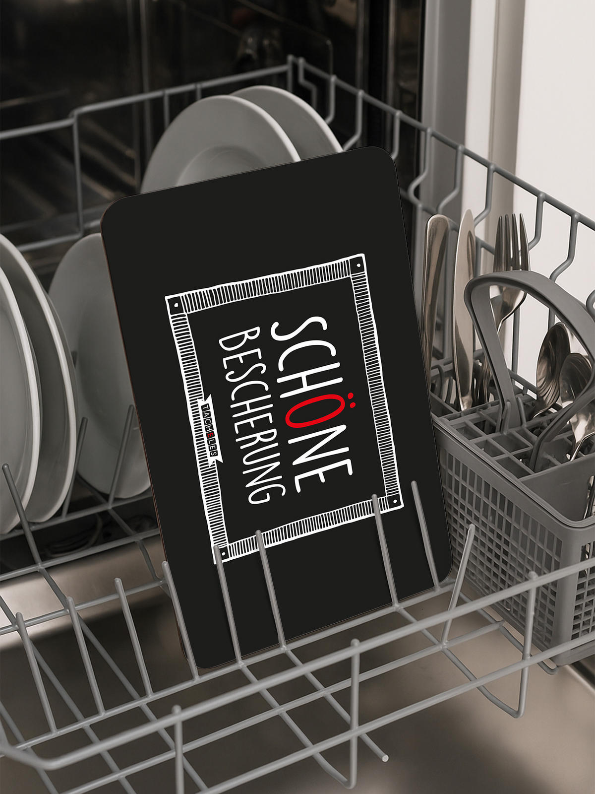 BRETTCHEN Tacheles Schöne Bescherung Schwarz 14,5 x 23,5 cm - Schwarz, Kunststoff (14.5/23.5cm) - United Labels