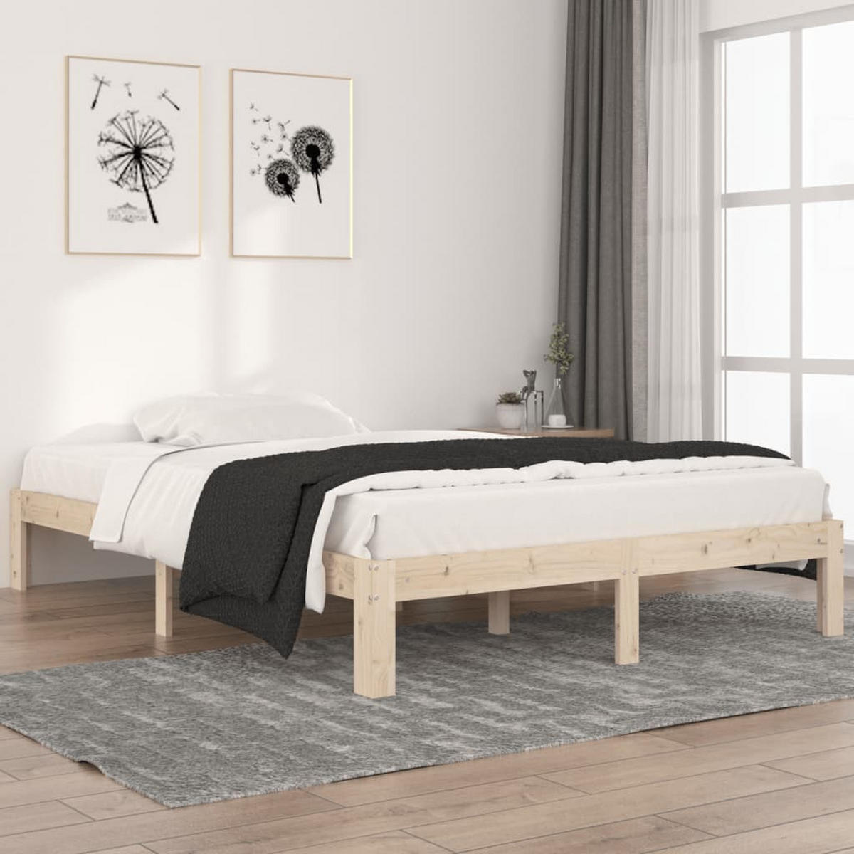 MASSIVHOLZBETT Kiefer 140/200 Cm - Braun, Holz (140/200cm) - vidaXL