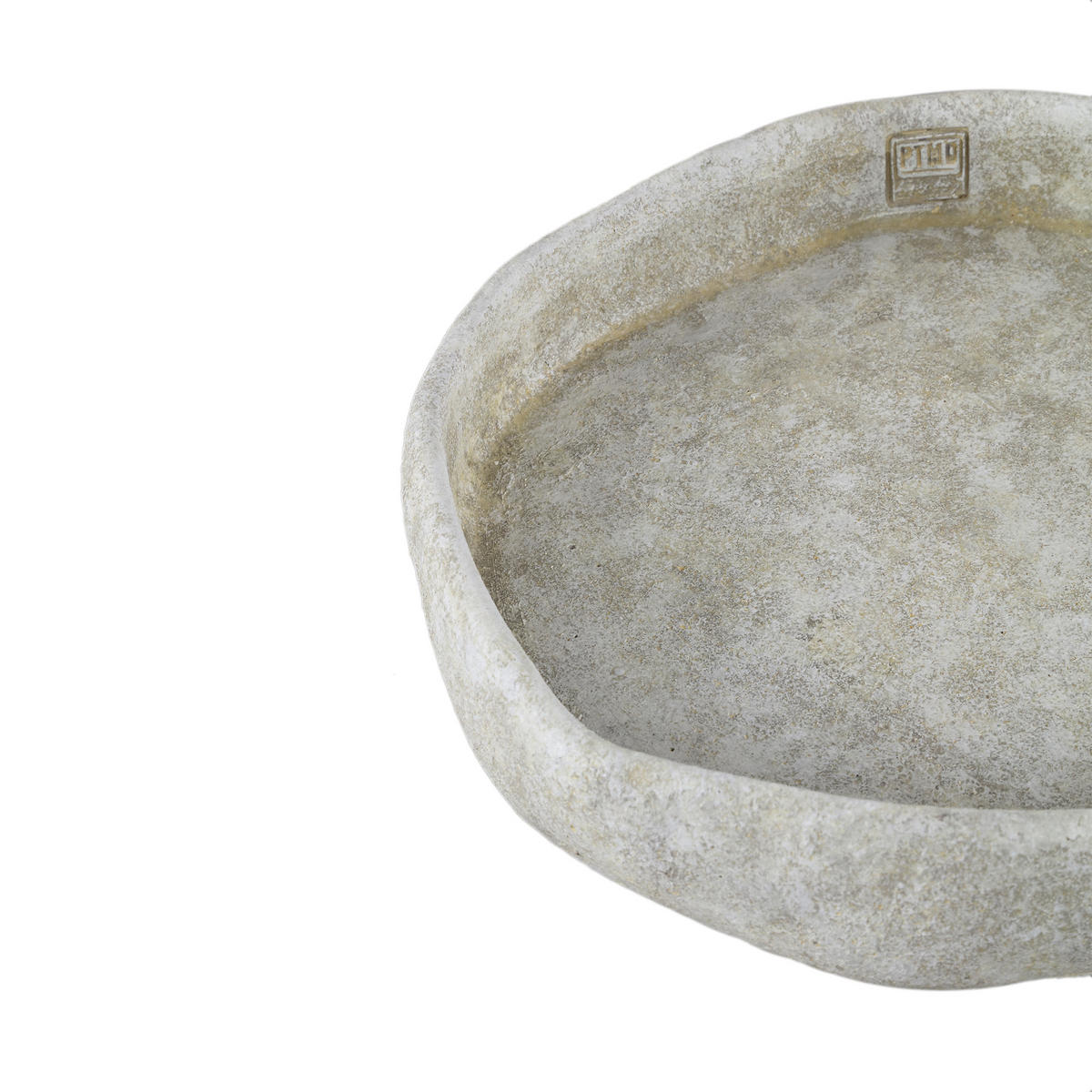 SCHALE Yadin Weiß 35/35/6cm - Weiß, Stein (6cm) - PTMD Collection