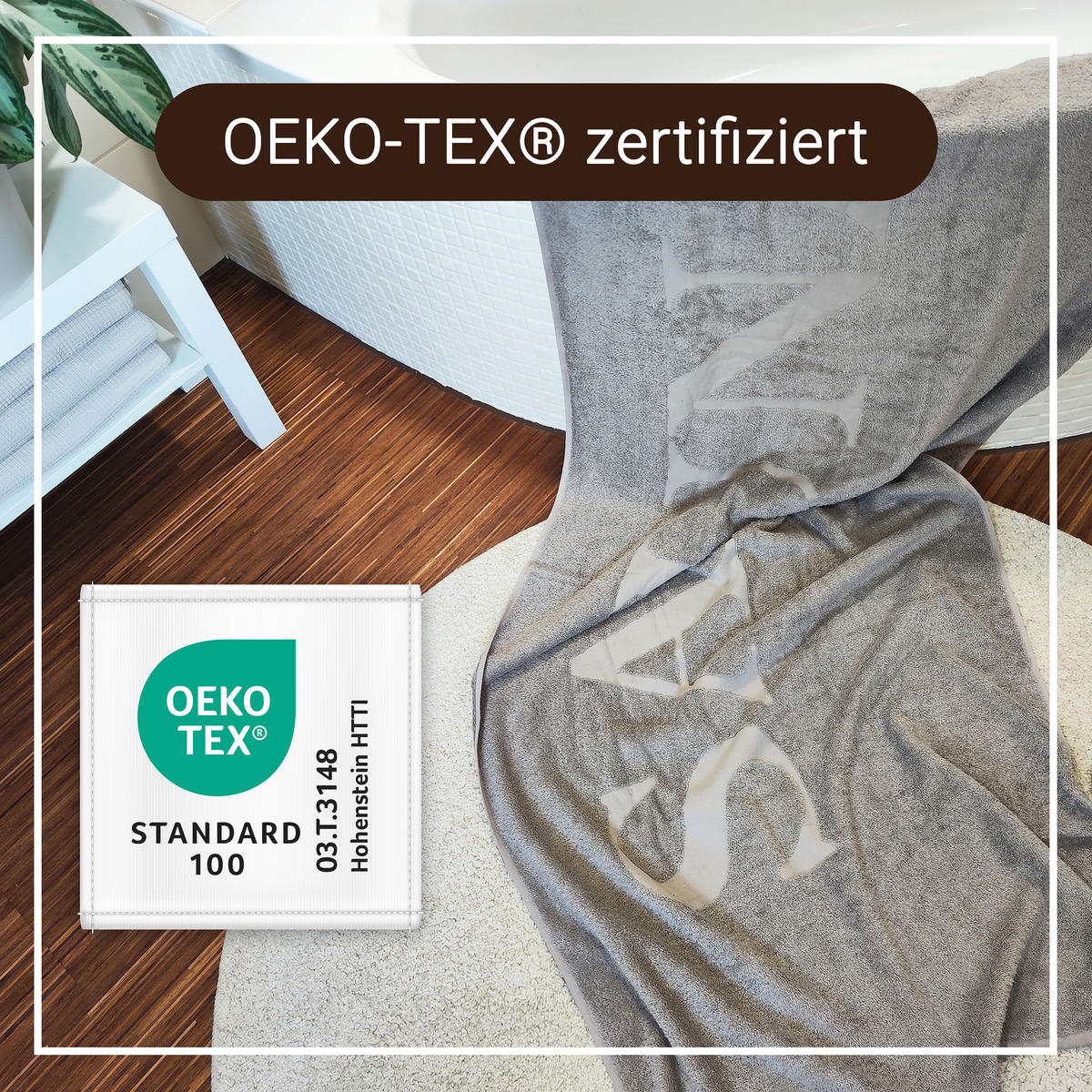 SAUNATUCH, 80 x 200 cm, 100% Baumwolle, Grau - Grau, Textil (80/200cm) - Zollner