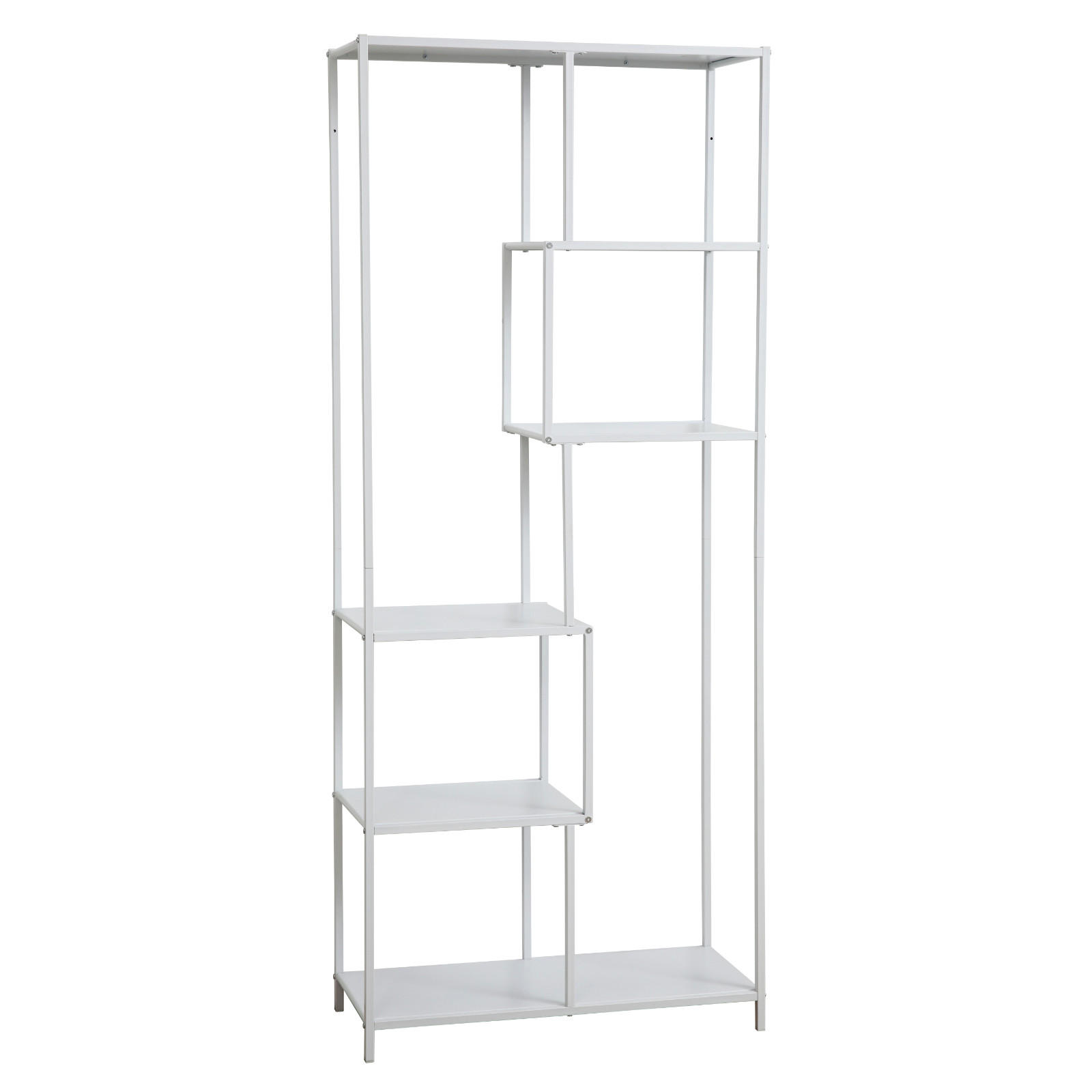 METALLREGAL KELA Weiß - Weiß, Metall (77/185/33cm) - SVITA