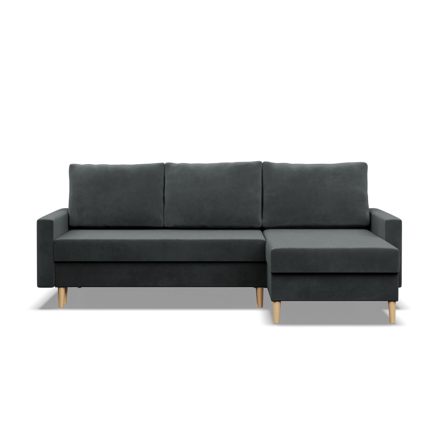ECKSOFA Blank dunkelgrau - Dunkelgrau, Textil (223/140cm) - SIMKAM Furniture