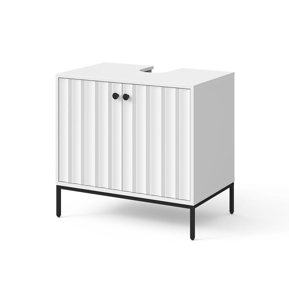 DISKB&Auml;NKSSK&Aring;P Eliza Vit korrugering 70x63 cm 63/70/45 cm