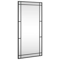 WANDSPIEGEL Schwarz 50/100 Cm Rechteckig Eisen - Schwarz, Metall (100/105/50cm) - vidaXL
