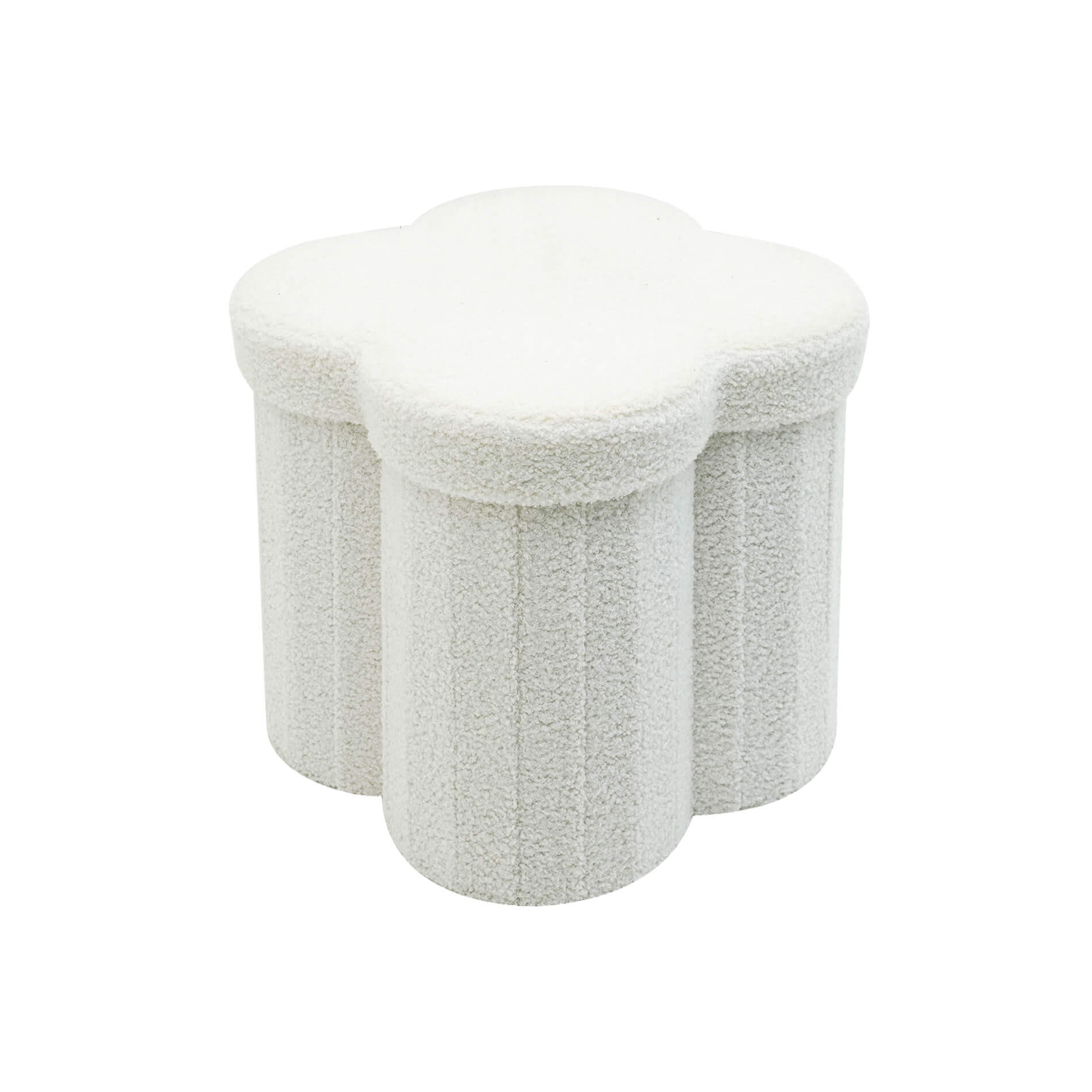 FUSSHOCKER Weiß 40/40/40 cm - Weiß, Textil (40/40/40cm) - Mobili Rebecca