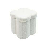 FUSSHOCKER Weiß 40/40/40 cm - Weiß, Textil (40/40/40cm) - Mobili Rebecca