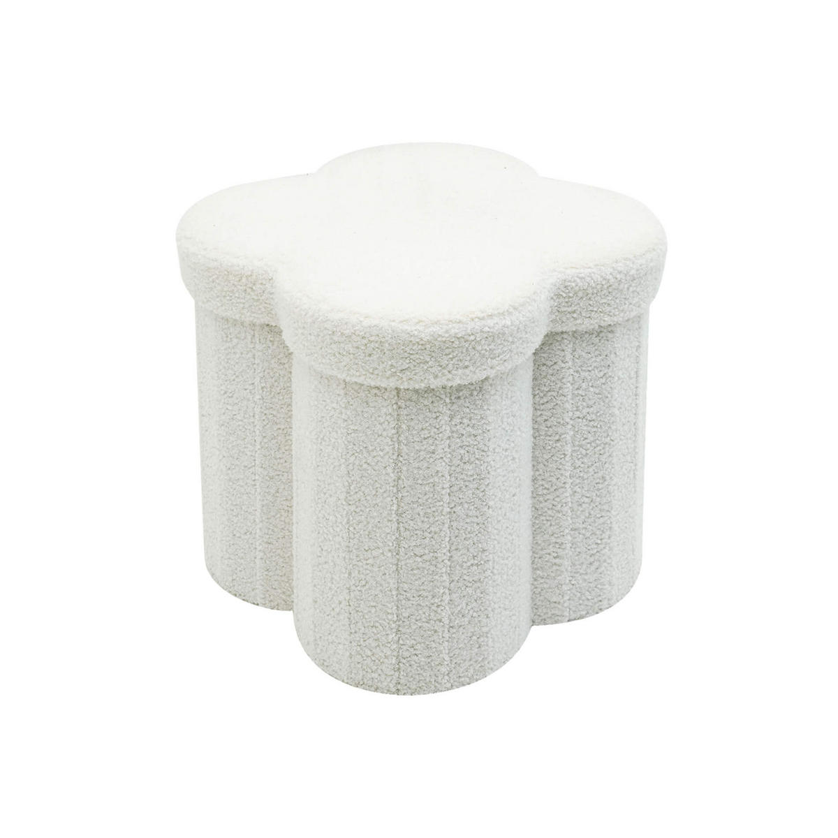 FUSSHOCKER Weiß 40/40/40 cm - Weiß, Textil (40/40/40cm) - Mobili Rebecca