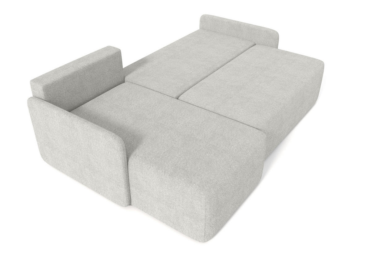 ECKSOFA MONDI Hellgrau - Hellgrau/Schwarz, Kunststoff/Textil (212/142cm) - Luxkor24