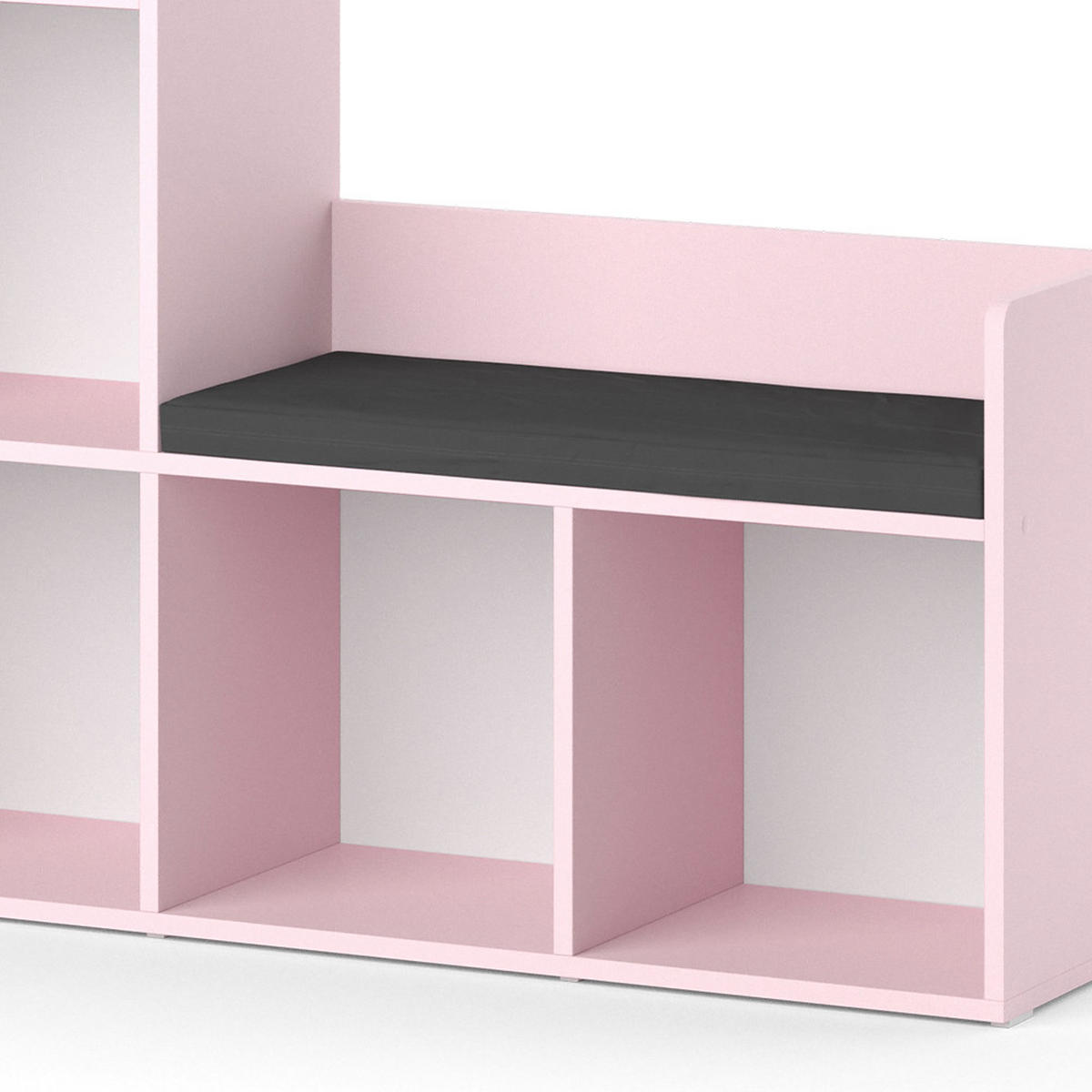 KINDERREGAL Luigi Rosa 107.2 x 88.6 cm ohne Faltboxen - Rosa, Holzwerkstoff (107.2/88.6/30.9cm) - Vicco