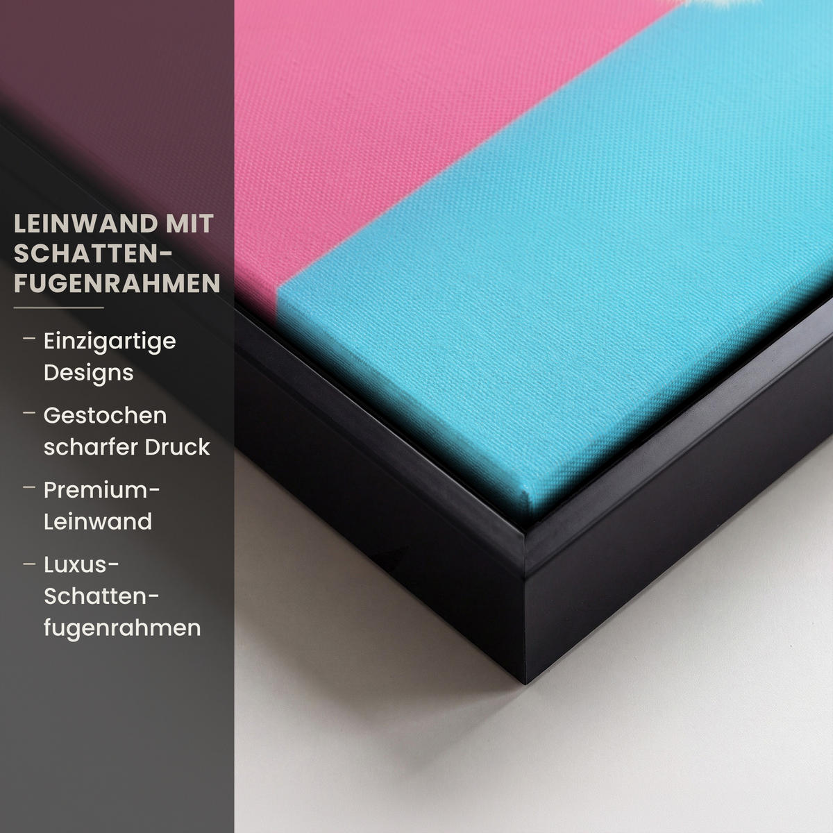 LEINWAND Bilder mit Rahmen - Chick - Sonnenbrille - Blau - 40x30 - Pink, Textil (40/30cm) - MuchoWow
