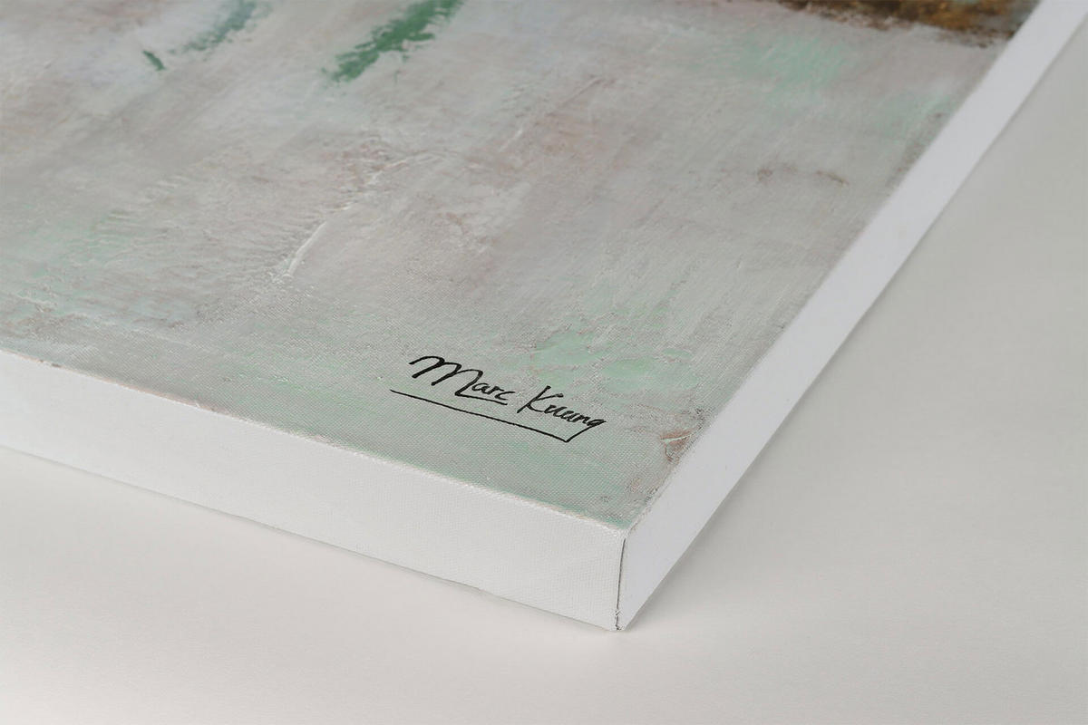 ÖLGEMÄLDE 120/80 cm - Grün, Holz/Textil (2.11/80cm) - KUNSTLOFT