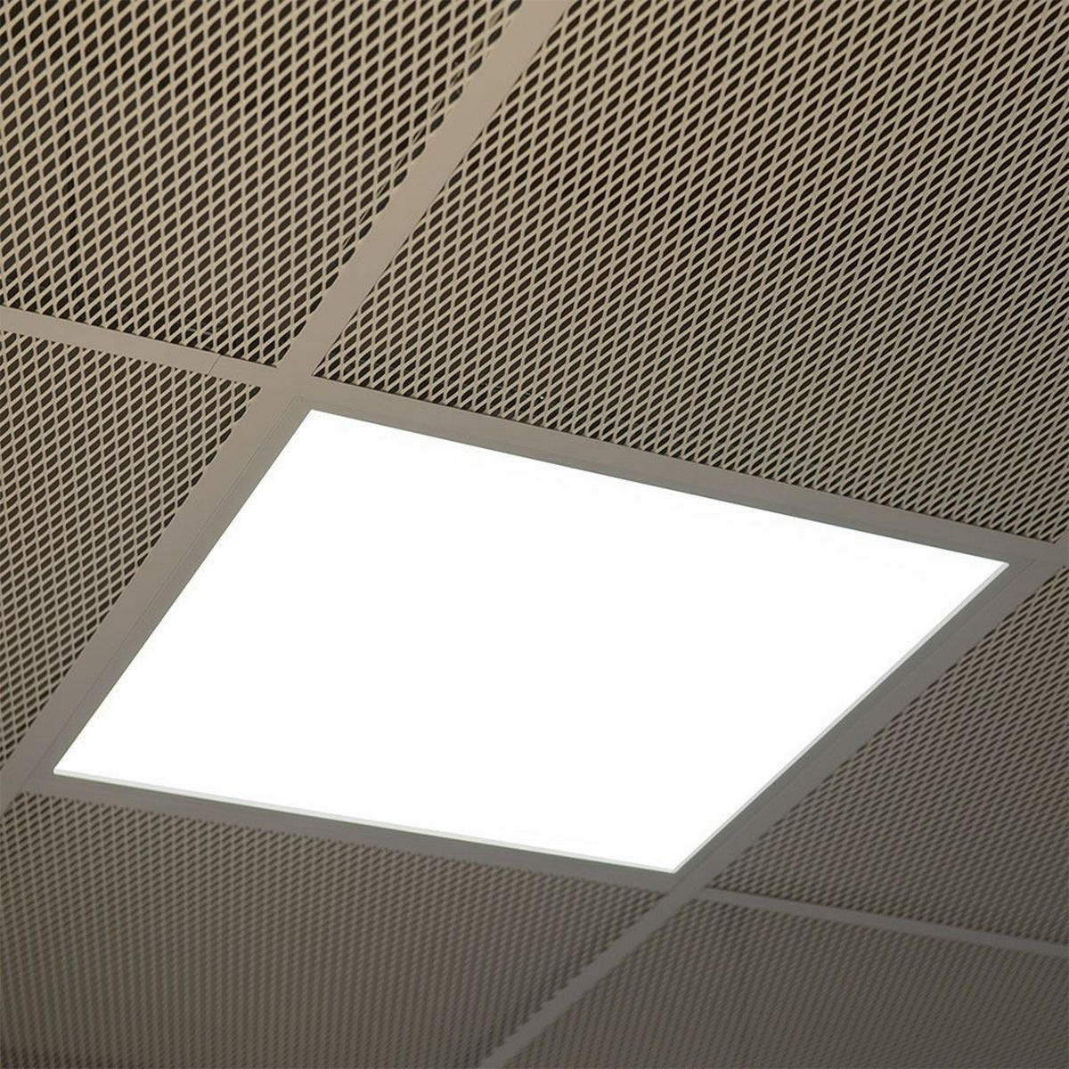 LED DECKENLEUCHTE Einbau Weiß - Weiß, Metall (59.5/59.5/3.3cm)