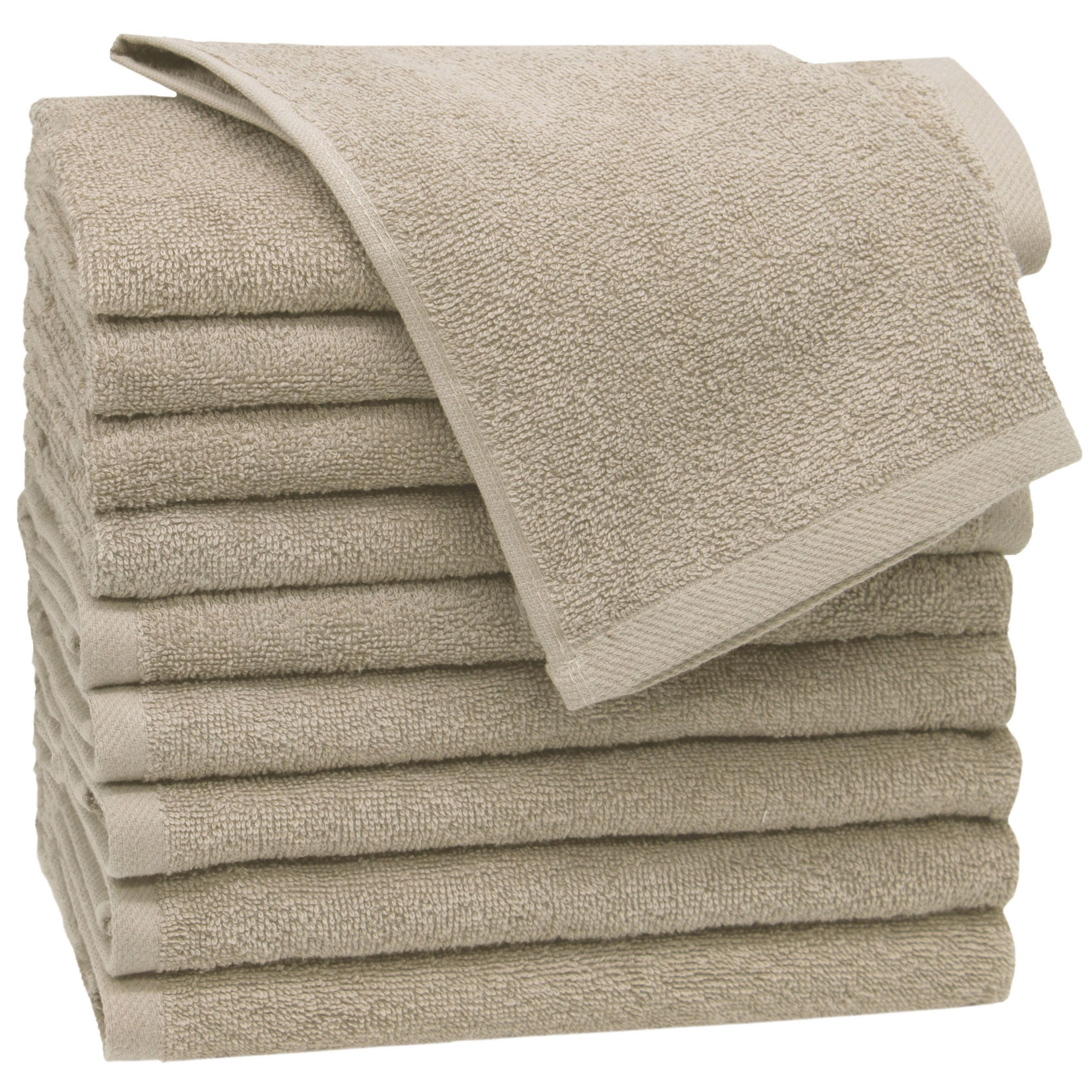 GÄSTETÜCHER, 10er-Set, 30x50 cm, 100% Baumwolle, Braun - Cappuccino, Textil (30/50cm) - Zollner