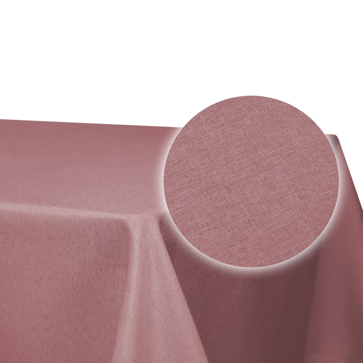 TISCHDECKE Leinenoptik 110/220 cm eckig Altrosa - Altrosa, Textil (110/220cm) - TiborTex