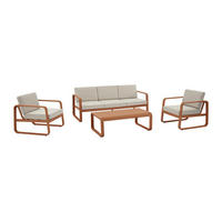 GARTENSITZGRUPPE im Set - 5 -Sitzer - Aluminium - kupferfarben - LOMIA - Beige/Kupferfarben, Metall - Vente-Unique