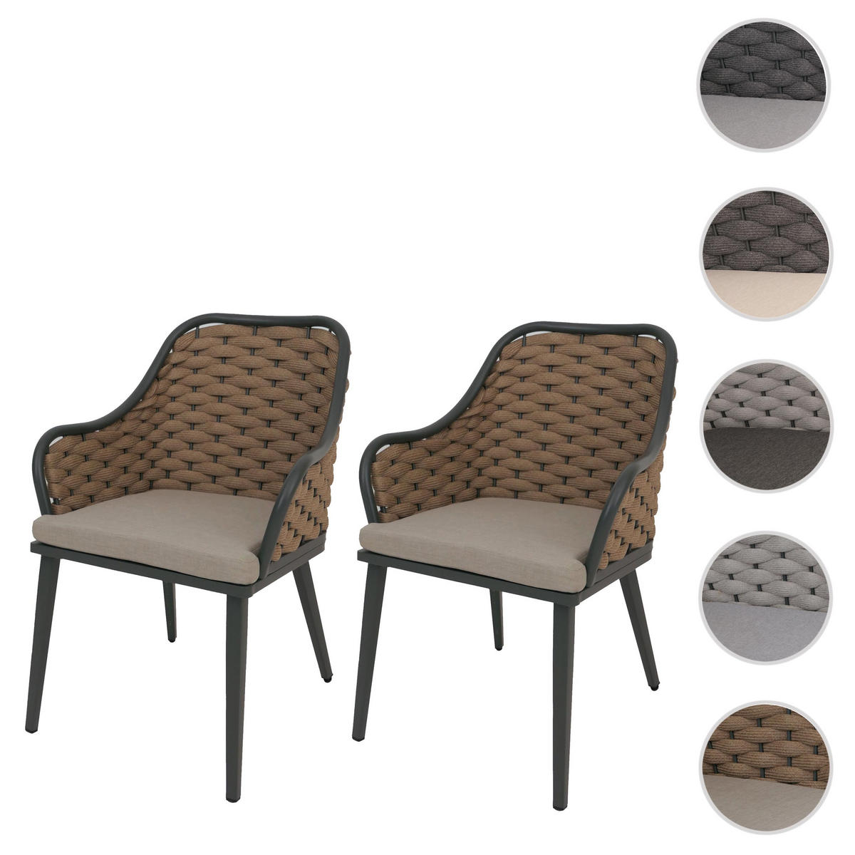 GARTENSTUHL Beige, Braun - Beige/Braun, Textil (59/84/63cm) - MCW
